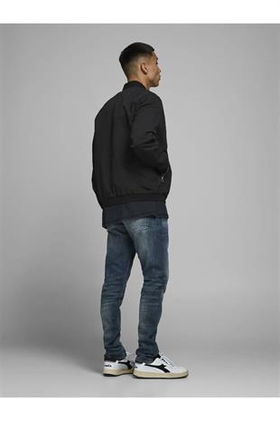 Jack & Jones JJERUSH BOMBER Erkek Mevsimlik Mont Siyah 12165203