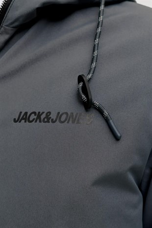 Jack & Jones JJERUSH HOOD BOMBER NOOS Erkek Mont Turbulence 12200208
