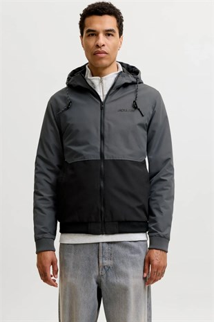 Jack & Jones JJERUSH HOOD BOMBER NOOS Erkek Mont Turbulence 12200208