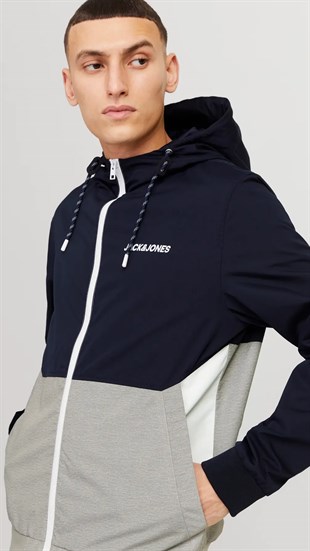 Jack & Jones JJERUSH HOOD BOMBER NOOS Erkek Mont Sky Captain 12200208