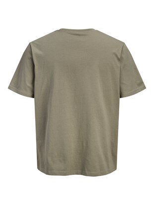 Jack & Jones JJFRANK TEE SS CREW NECK Logolu Erkek Vetiver Tişört 12288092