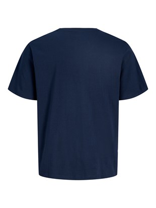 Jack & Jones JJFRANK TEE SS CREW NECK Logolu Erkek Navy Blazer Tişört 12288092