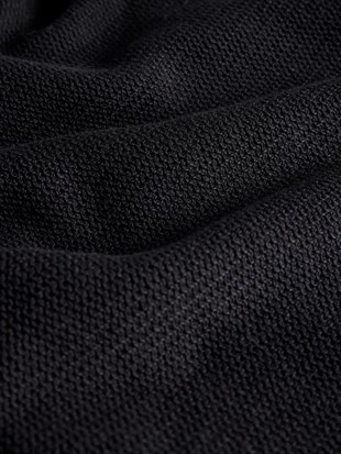 Jack & Jones JJMAX KNIT ZIP POLO SS Logolu Erkek Siyah Tişört 12288544