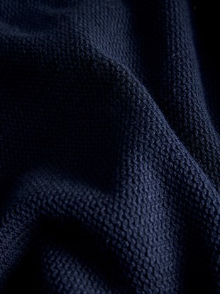 Jack & Jones JJMAX KNIT ZIP POLO SS Logolu Erkek Navy Blazer Tişört 12288544