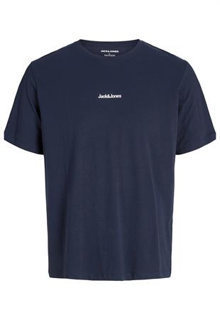 Jack & Jones JJMINE Logolu Sırtı Baskılı Lacivert Erkek Tişört 12278513