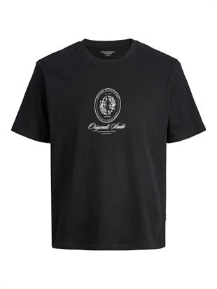 Jack & Jones JJORDIA GRAPHIC Logolu Siyah Erkek Tişört 12286609