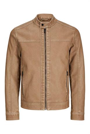 Jack & Jones JJWARNER Erkek PU Deri Mont Safari 12273244