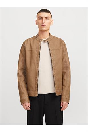 Jack & Jones JJWARNER Erkek PU Deri Mont Safari 12273244