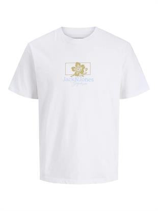 Jack & Jones JORAZUR J&J Logolu Erkek Beyaz Tişört 12286056