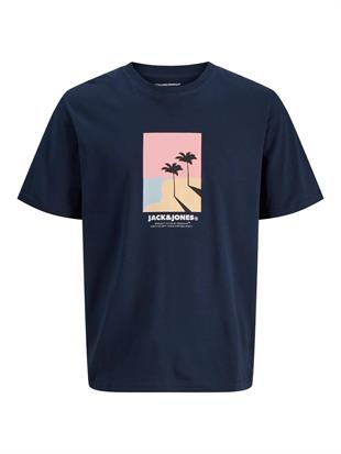 Jack & Jones JORCALIFA Logolu Lacivert Tişört 12286108