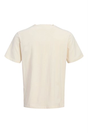 Jack & Jones Jormontauk Bisiklet Yaka Antik Beyaz Tshirt 12297890