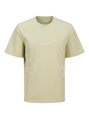 Jack & Jones JORVESTERBRO Logo Baskılı Açık Yeşil Erkek Tişört 12240121