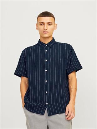 Jack & Jones JOSHUA LOOSE Erkek Kısa Kollu Gömlek Lacivert 12262660