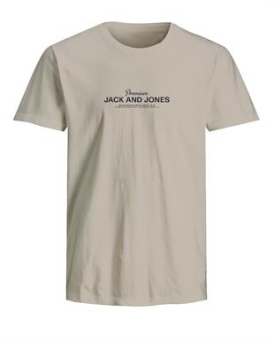 Jack & Jones JPRBLAFERRIS J&J Logolu Erkek Bej Tişört 12282250
