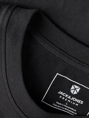 Jack & Jones JPRBLANEO SS TEE FST Logolu Erkek Siyah Tişört 12298018