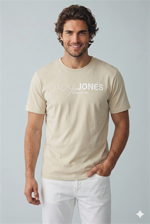Jack & Jones JPRBLANEO SS TEE FST Logolu Erkek Alfalfa Yeşil T-Shirt 12298018