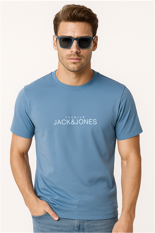 Jack & Jones JPRBLAVANCE J&J Logolu Erkek Mavi Tişört 12282251