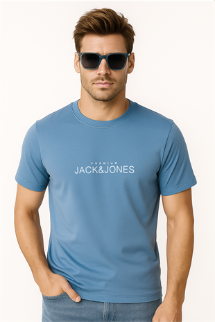Jack & Jones JPRBLAVANCE J&J Logolu Erkek Mavi Tişört 12282251