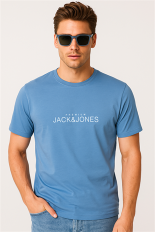 Jack & Jones JPRBLAVANCE J&J Logolu Erkek Mavi Tişört 12282251