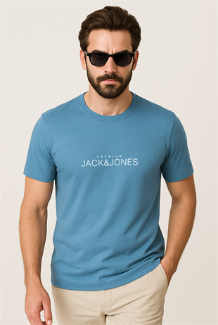 Jack & Jones JPRBLAVANCE J&J Logolu Erkek Mavi Tişört 12282251