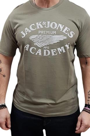 Jack & Jones JPRBLUFREDDY Bisiklet Yaka Haki Erkek Tişört 12276650