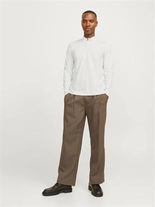 Jack & Jones JPRCCRODNEY LS Polo Yaka Beyaz Erkek Sweat Shirt 12259645