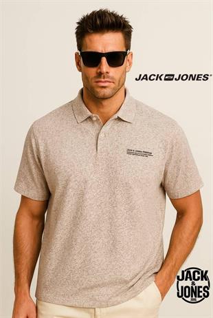 Jack & Jones JPRLEWIS Logolu Gül Kurusu Erkek Polo Yaka Tişört 12286349