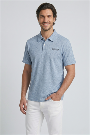 Jack & Jones JPRLEWIS Logolu Mavi Erkek Polo Yaka Tişört 12286349