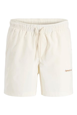 Jack & Jones JPSTMAUI Erkek Beyaz Deniz Şortu 12291434