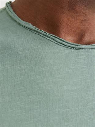 Jack & Jones Organic Düz Bisiklet Yaka Açık Yeşil Erkek Tişört 12182498