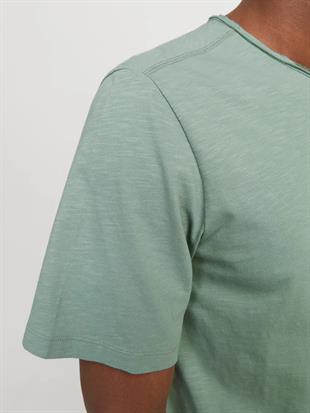 Jack & Jones Organic Düz Bisiklet Yaka Açık Yeşil Erkek Tişört 12182498