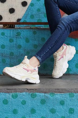 Jump 29891 Bej Kadın Sneaker Ayakkabı