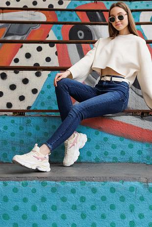 Jump 29891 Bej Kadın Sneaker Ayakkabı