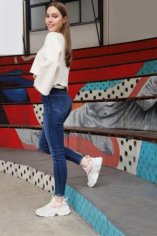 Jump 29891 Bej Kadın Sneaker Ayakkabı