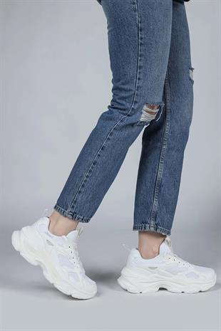 Jump 29891 Beyaz Kadın Sneaker Ayakkabı