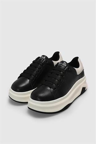 Lufian April Siyah Kadın Sneaker Ayakkabı 121230028