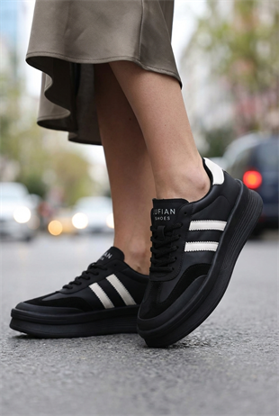 Lufian Christina Siyah Kadın Sneaker Ayakkabı 122230019