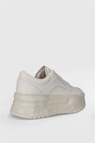 Lufian Darla Beyaz Kadın Deri Sneaker Ayakkabı 121230020