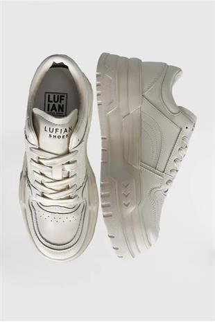 Lufian Darla Beyaz Kadın Deri Sneaker Ayakkabı 121230020