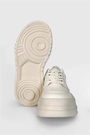 Lufian Darla Beyaz Kadın Deri Sneaker Ayakkabı 121230020