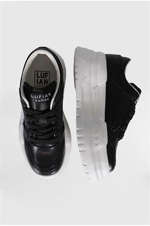Lufian Darla Siyah Kadın Deri Sneaker Ayakkabı 121230020