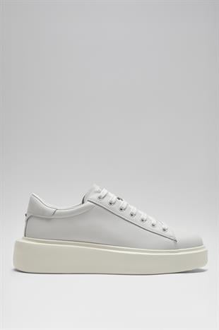 Lufian Gage Beyaz Deri Erkek Sneaker Ayakkabı 112230220-v1
