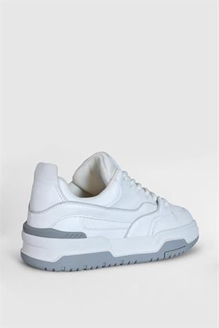 Lufian Mark Beyaz Hakiki Deri Erkek Sneaker Ayakkabı 112230194
