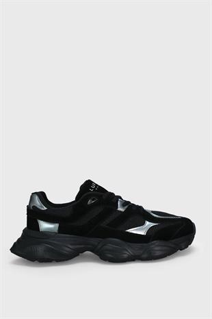 Lufian Mark Siyah Hakiki Deri Erkek Sneaker Ayakkabı 112230240