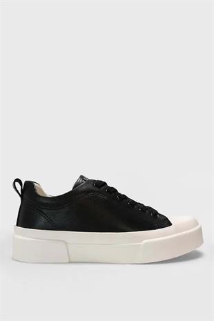 Lufian Mia Siyah Hakiki Deri Kadın Sneaker Ayakkabı 121230038