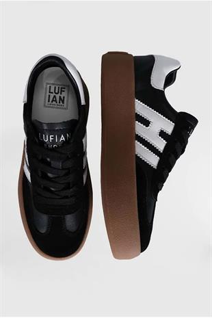 Lufian Mira Siyah Kadın Deri Sneaker Ayakkabı 121230005