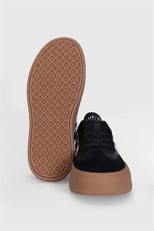 Lufian Mira Siyah Kadın Deri Sneaker Ayakkabı 121230005