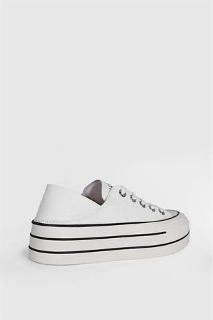 Lufian Pamela Beyaz Kadın Sneaker Ayakkabı 121230001