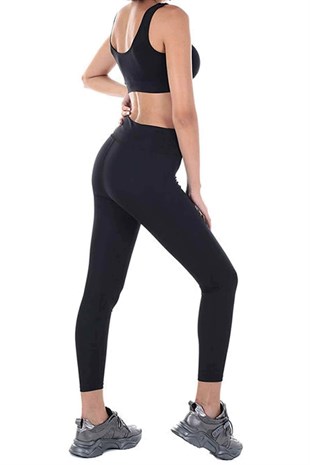 Lumberjack Leggings Kadın Tek Alt Siyah Tayt v1