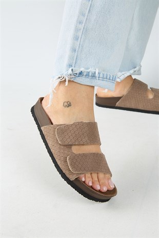 Manijero Tolly MNR.019.02 Kadın Vizon Günlük Hakiki Deri Terlik